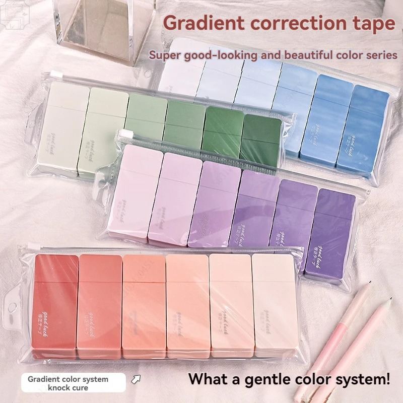 Correction Tape Roller - เทปลบคำผิดลายมาการองน่ารัก 6 ชิ้น ของใช้สำนักงานสำหรับนักเรียน กลับไปโรงเรียน