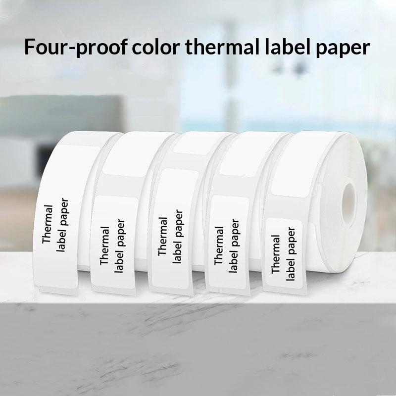 Sticker Label Roll - สติกเกอร์ฉลากความร้อนสีขาว 1 ม้วน ทนทานต่อการฉีกขาด ใช้ได้กับเครื่องพิมพ์ D30